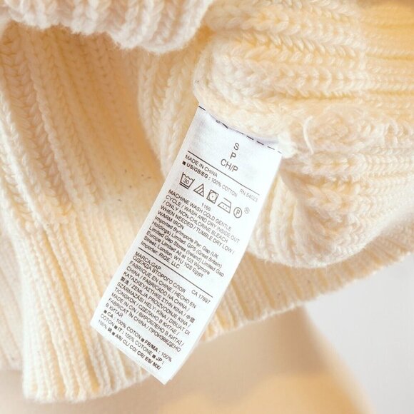 Gap Chunky Knit Mock Neck Sweater 100% Cotton - Picture 5 of 6